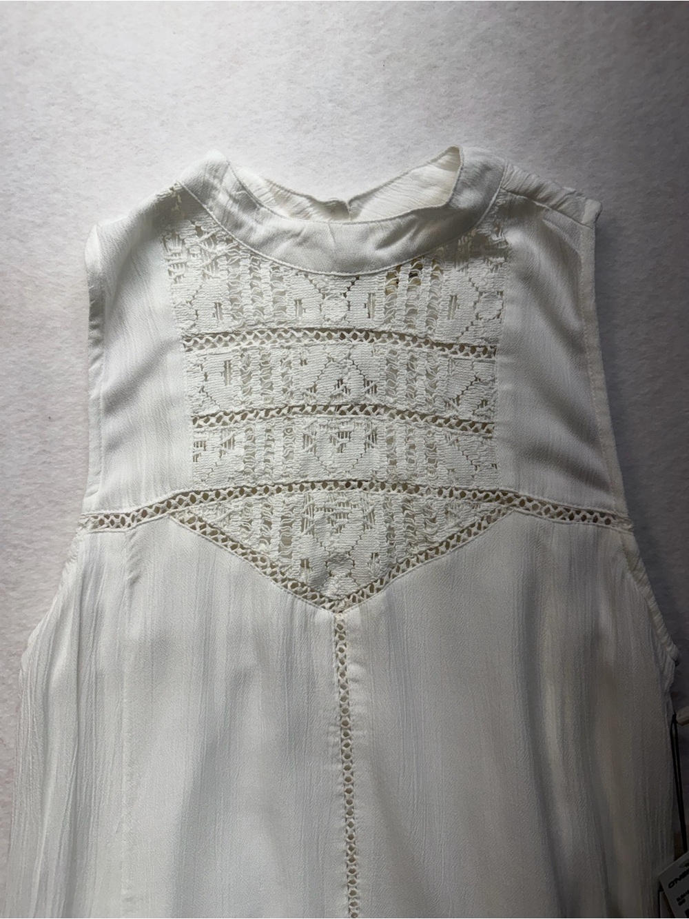 O'Neill White High-Low Crochet Trim Dress - Picture 9 of 12